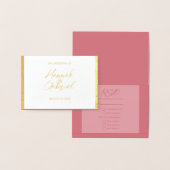 Wedding RSVP Response Folie Kaart (Display)
