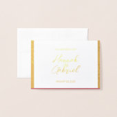 Wedding RSVP Response Folie Kaart (Voorkant met envelop)