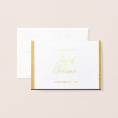 Wedding RSVP Response Folie Kaart (Voorkant met envelop)