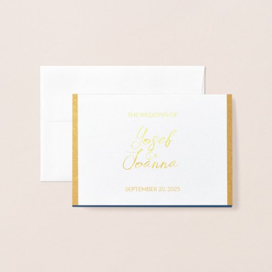 Wedding RSVP Response Folie Kaart (Voorkant met envelop)
