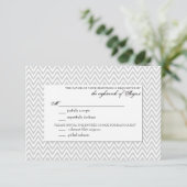 Wedding RSVP Response Kaart // Chevron (Staand voorkant)
