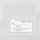 Wedding RSVP Response Kaart // Chevron (Voorkant / Achterkant)