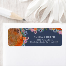 Wedding RSVP Retouradres met Fantasievolle Wilde B Etiket