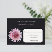 Wedding RSVP Return Kaart - Gerbera Uitnodiging (Staand voorkant)