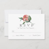 WEDDING RSVP Roze Magnolia (Voorkant)