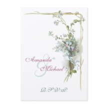Wedding RSVP vergeet me de noten