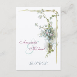 Wedding RSVP vergeet me de noten