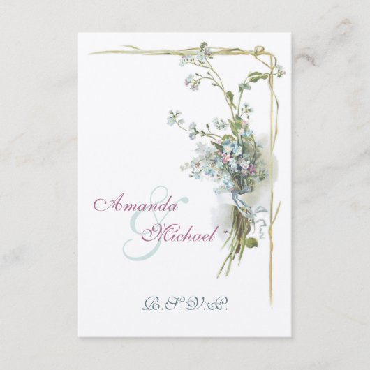 Wedding RSVP vergeet me de noten (Voorkant)