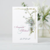 Wedding RSVP vergeet me de noten (Staand voorkant)