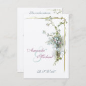 Wedding RSVP vergeet me de noten (Voorkant / Achterkant)