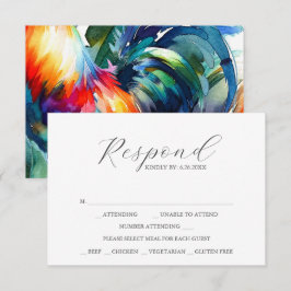 Wedding RSVP voor Key West Florida Kaartje