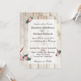 Wedding Rustic Boho Chic Teepee Kaart