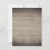 Wedding Rustic  Burgundy Ivory Floral Kaart (Achterkant)