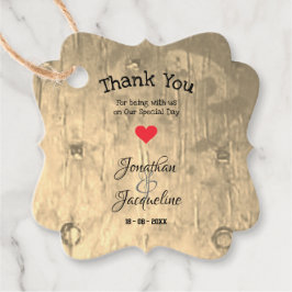 Wedding Rustic Chic Cool Classy Hartelijk dank Bedankjes Labels