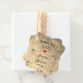 Wedding Rustic Chic Cool Classy Hartelijk dank Bedankjes Labels (In situ)