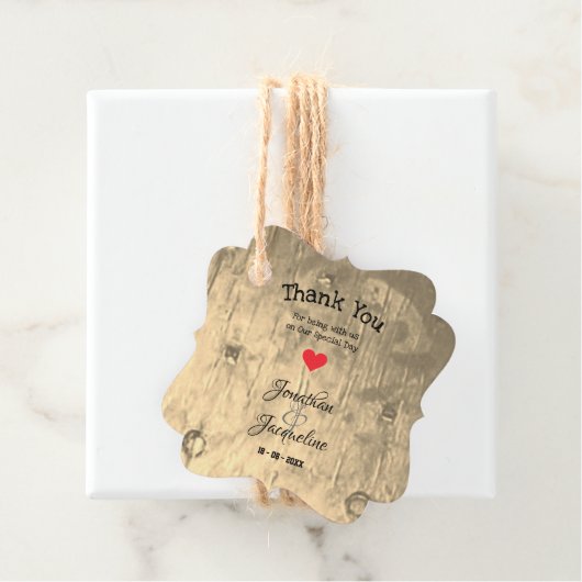 Wedding Rustic Chic Cool Classy Hartelijk dank Bedankjes Labels (In situ)