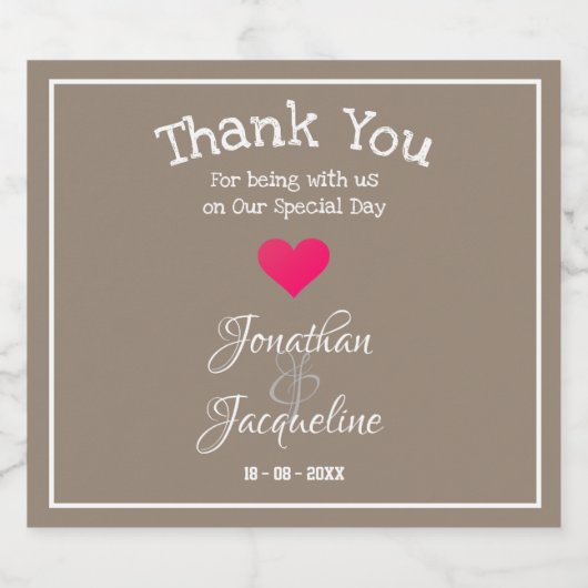 Wedding Rustic Chic Specialized Stylish Cool Bier Etiket (Enkel label)