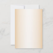 Wedding Rustic Golden Frame White Floral Peach Save The Date (Achterkant)