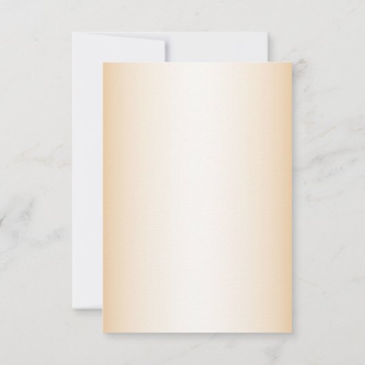 Wedding Rustic Golden Frame White Floral Peach Save The Date (Achterkant)