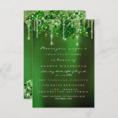 Wedding Rustic Woodland Cali Green Drids Leafs Kaart (Voorkant / Achterkant)
