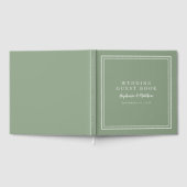 Wedding Sage Green Elegant gastenboek (Volledig)