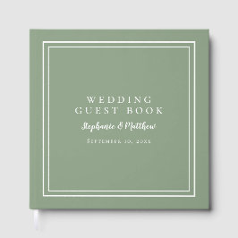 Wedding Sage Green Elegant gastenboek