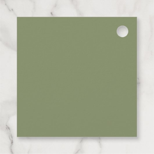 Wedding Sage Green White Bedankt Bedankjes Labels (Achterkant)