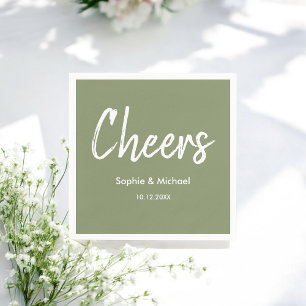 Wedding Sage Green White Cheers Servet