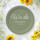 Wedding Sage Green White We doen dat Papieren Bordje