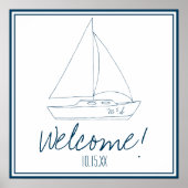 Wedding Sailboat Poster (Voorkant)