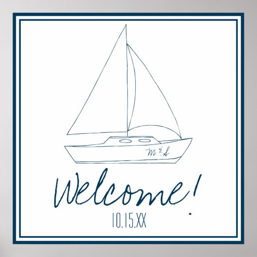 Wedding Sailboat Poster (Voorkant)