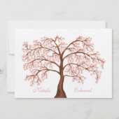 Wedding Sakura Cherry Blossom Tree Invitations Kaart (Voorkant)