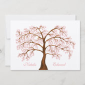 Wedding Sakura Cherry Blossom Tree Invitations Kaart (Voorkant)