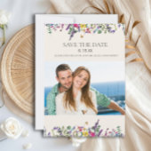 Wedding Save Date Foto Waterverf Wildbloemen Save The Date