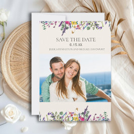Wedding Save Date Foto Waterverf Wildbloemen Save The Date