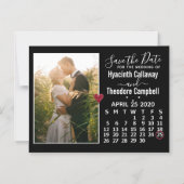 Wedding Save the Date April 2020 Calendar Photo Magnetische Uitnodiging (Voorkant)