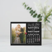 Wedding Save the Date August 2022 Calendar Photo Uitnodiging Briefkaart (Staand voorkant)