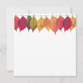 Wedding Save The Date Autumn Leaves On String Aankondiging (Achterkant)