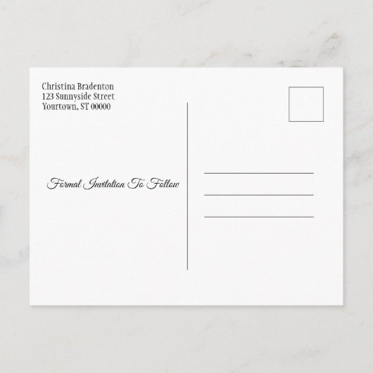 Wedding Save The Date Autumn Leaves On String Aankondigingskaart (Achterkant)