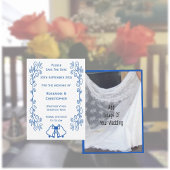 Wedding Save The Date Blue Sapphire Bells