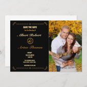 Wedding Save The Date Card Template Kaart (Voorkant / Achterkant)