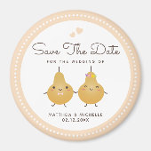 Wedding Save The Date Cute Mr & Mrs Husband & Wife Magneet (Voorkant)