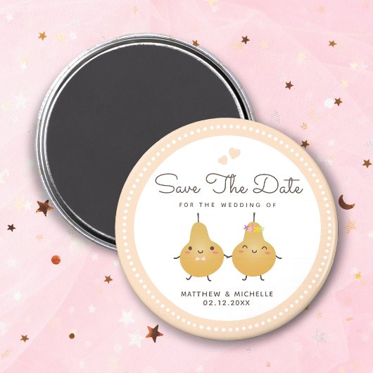 Wedding Save The Date Cute Mr & Mrs Husband & Wife Magneet