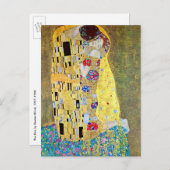 Wedding Save the Date! De kus van Gustav Klimt Aankondigingskaart (Voorkant / Achterkant)