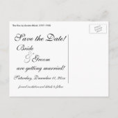 Wedding Save the Date! De kus van Gustav Klimt Aankondigingskaart (Achterkant)