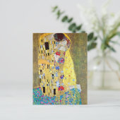 Wedding Save the Date! De kus van Gustav Klimt Aankondigingskaart (Staand voorkant)