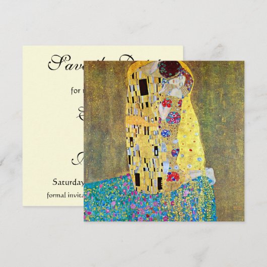 Wedding Save the Date! De kus van Gustav Klimt Save The Date (Voorkant / Achterkant)