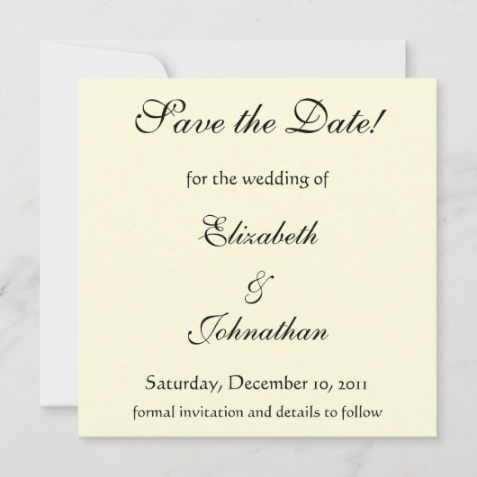 Wedding Save the Date! De kus van Gustav Klimt Save The Date (Achterkant)