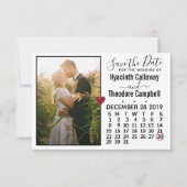 Wedding Save the Date December 2019 Calendar Photo (Voorkant)