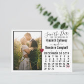 Wedding Save the Date December 2019 Calendar Photo (Staand voorkant)